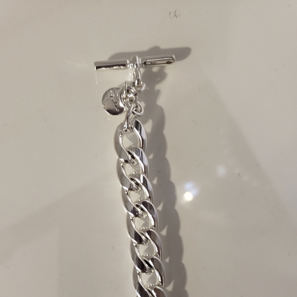 Dyadema Italian Silver Choker Chain Heavy Link Hoop Closer NWOT - Picture 10 of 11